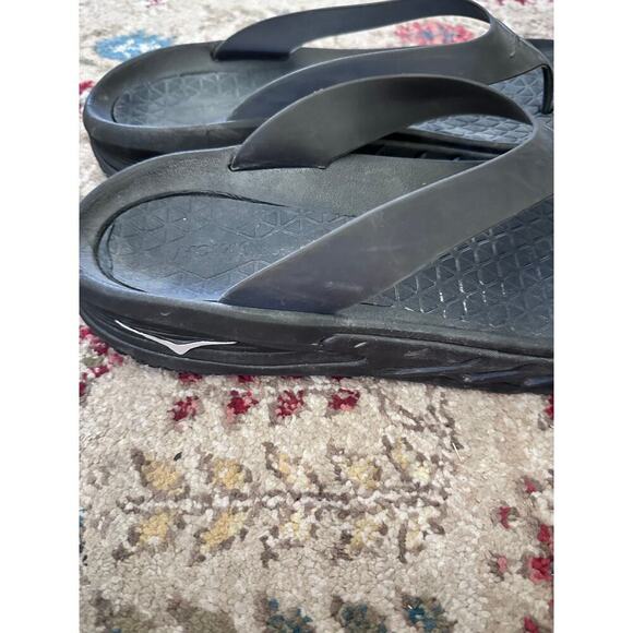 Hoka One One Men's Black Recovery Flip-Flop Sandals Size 14 - Picture 4 of 8